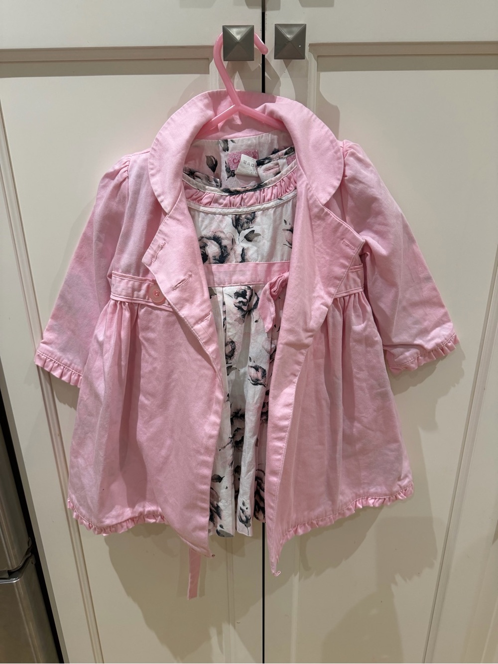 Camilla 18m Pink Floral Baby Dress (with bloomers) and matching spring jacket